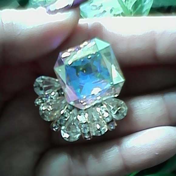 Crystals and Gold Clip ons-Shine Bright - Picture 6 of 8